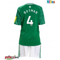 Camiseta Newcastle United Sven Botman #4 Visitante Equipación para niños 2025-26 manga corta (+ pantalones cortos)